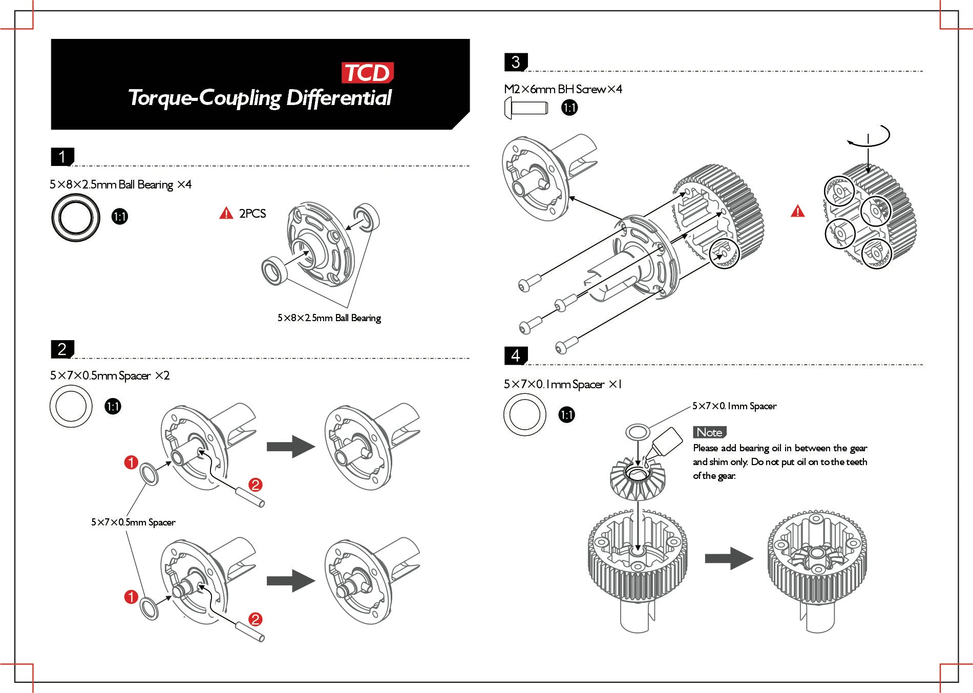 Rhino Racing & Team AD TCD Torque Coupling Differential Assembly Unit ...