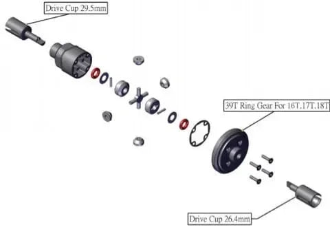 Transmission cups for differential GRK various