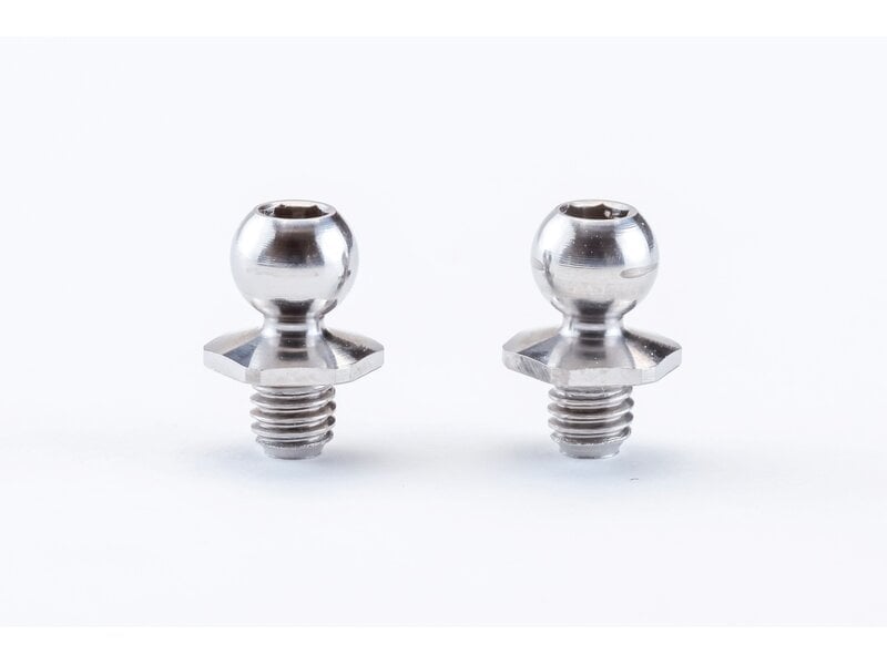 ReveD / RT-006SN3 / SPM Titanium Rod End Ball Short Neck SS / φ4.3mm / Screw Length 3.0mm (2pcs)