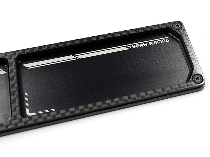 Yeah Racing Aluminum and Carbon Screw Tray YT-0237BK