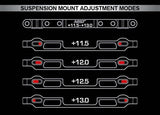MST THA Suspension Mount Set Aluminium - (11.5-13mm) 210722 red or black