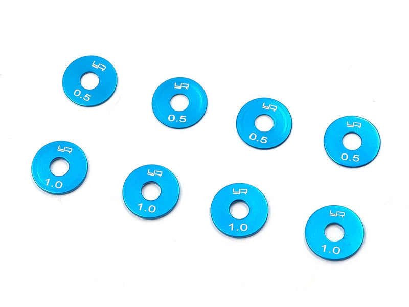 Yeah racing wheel spacers 0.5 1.0 set (8pcs) Various colours
