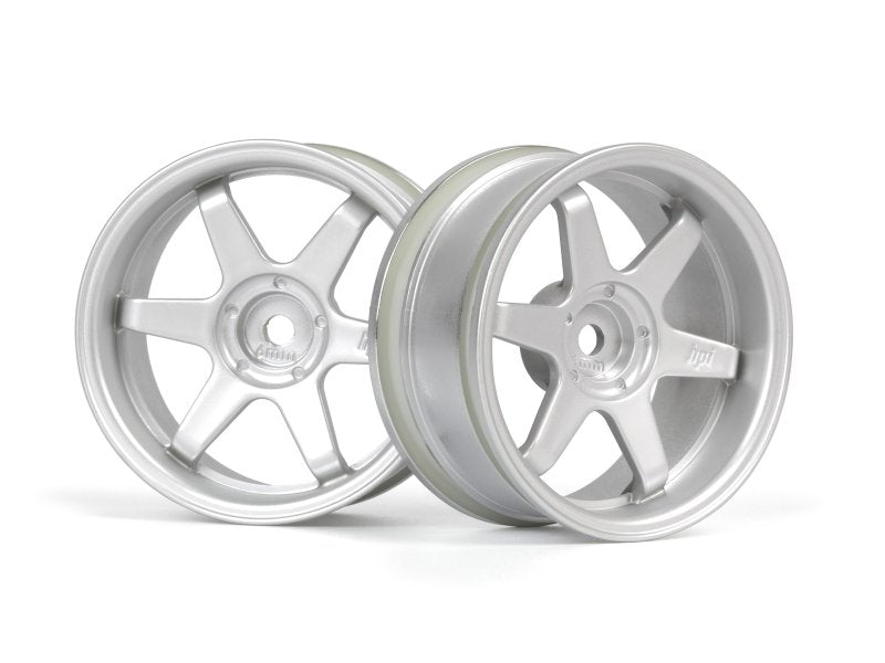 HPI TE37 Wheel 26mm Matte Chrome (6mm Offset)