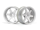 HPI TE37 Wheel 26mm Matte Chrome (6mm Offset)