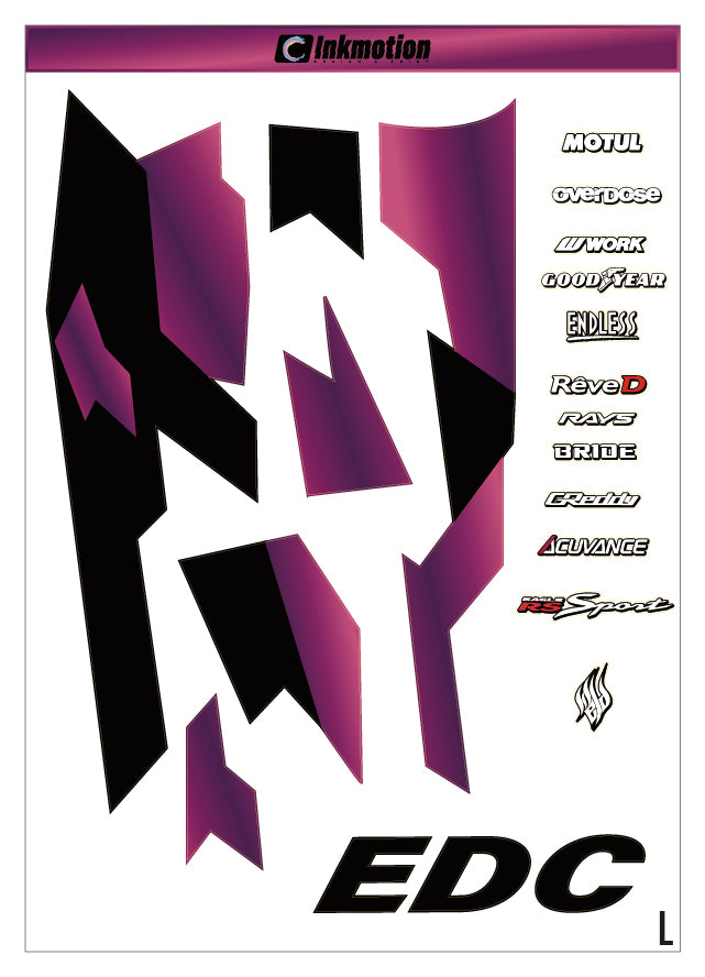 Geometric Purple/Black