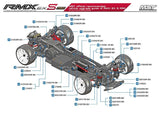 MST RMX EX‑S PRO RWD Drift Car Kit - 1/10 RC Drift Chassis (532213)