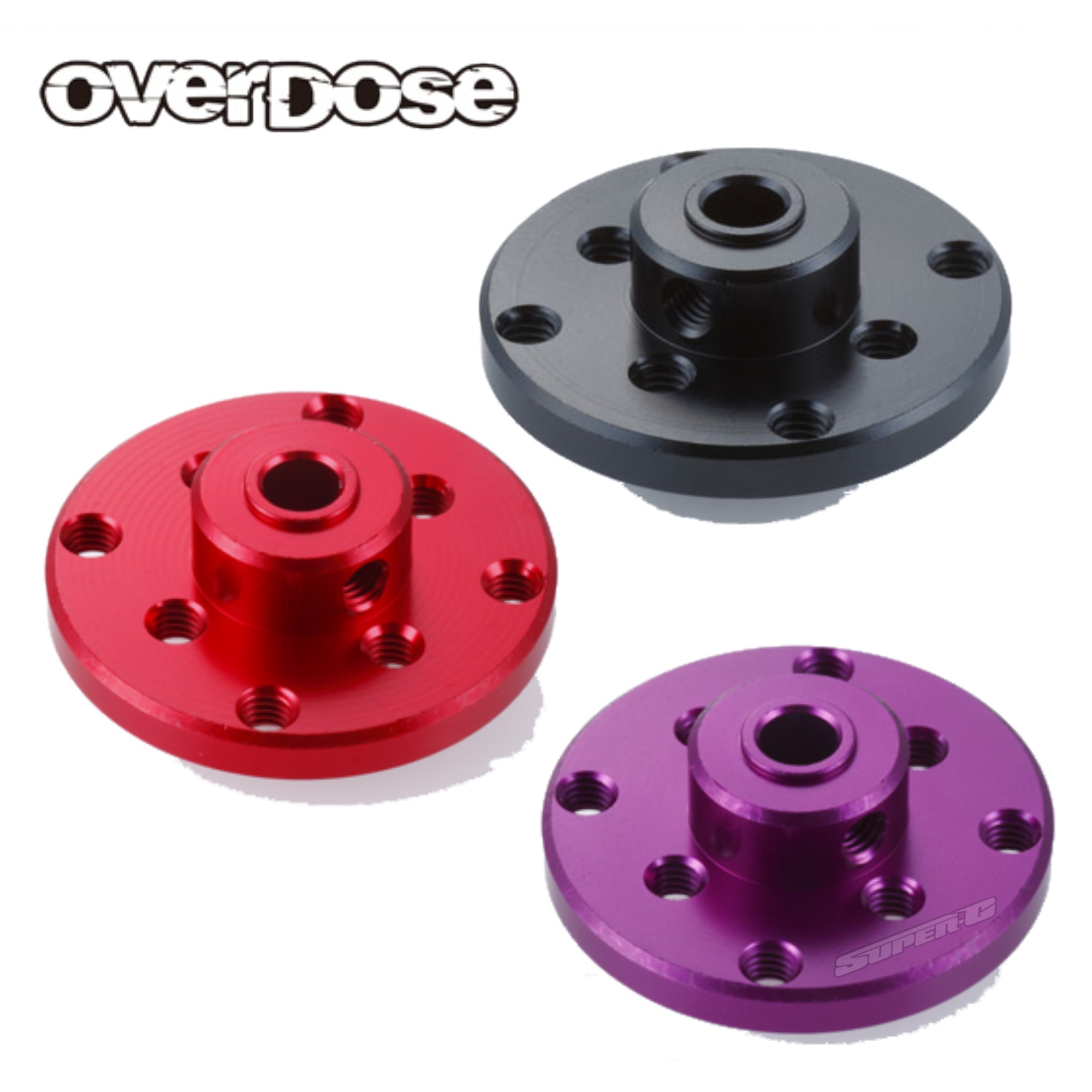 Overdose Aluminum Spur Holder for GALM - Purple Red Black OD1511B