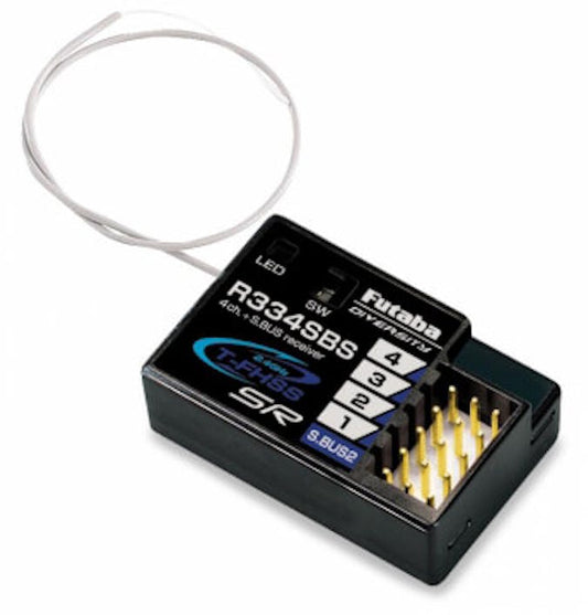FUT05102646-3 - Futaba R334SBS 4-Channel T-FHSS SR Receiver - HV, 2.4GHz