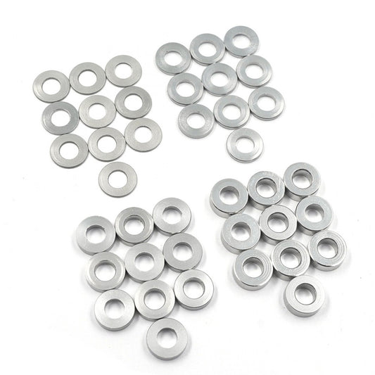 Yeah Racing Aluminium M4 X 8mm Flat Washer 0.5 / 1 / 2 / 3 mm 10pcs YA-0743SV