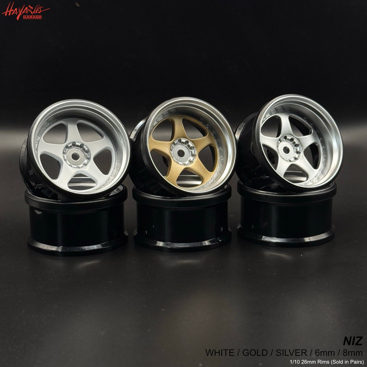 Star Rims Table NIZ 5-Star Multipiece Style 1-10 Rims 8mm White Gold Silver [Hayashi ...