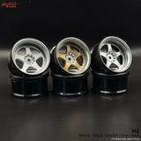 NIZ 5-Star Multipiece Style 1-10 Rims 8mm White Gold Silver [Hayashi Garage]