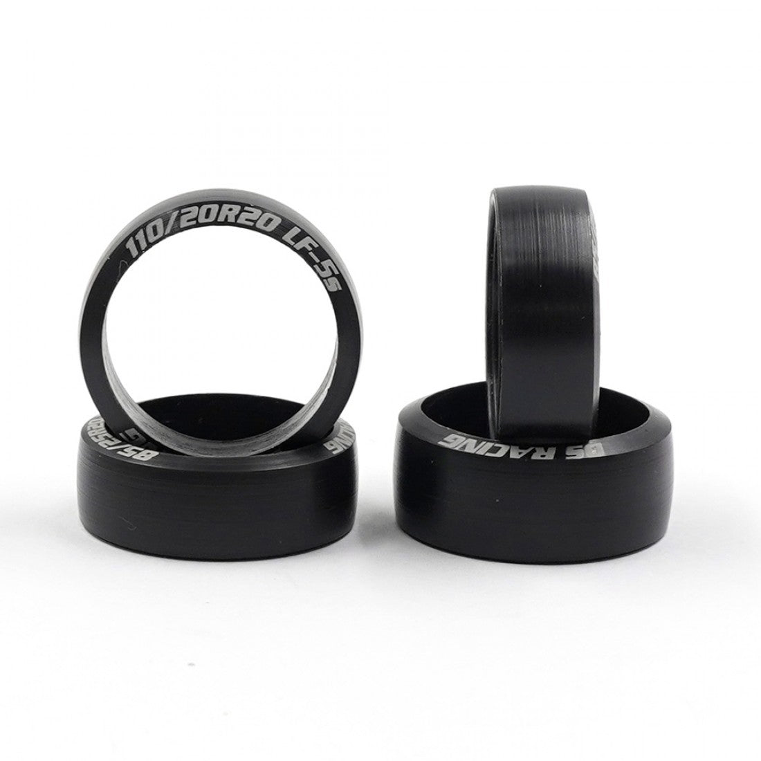 DS Racing LF5S OD 24.5mm ID 20mm Mini Drift Tire 4 pcs Black For Mini-Z Drift MI20-24.5-LF5SNW