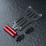 MST RMX 4 Carbon Fiber Lightweight Rear Upper Deck Mount Plate  w/Aluminum Posts 210735