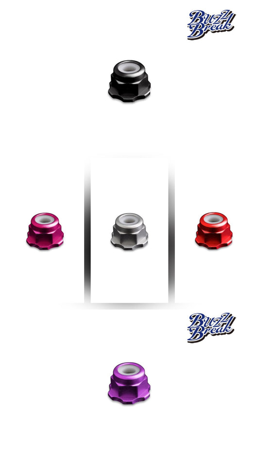 OVERDOSE BB-LN-00 BuzzBreak BB Lock Nut (4pcs) Various Colours