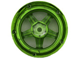 DS Racing Drift Element 5 Spoke Drift Wheels (Green Chrome) (2) (Adjustable Offset) w/12mm Hex DE-032