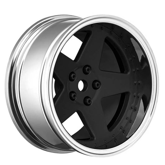 LOUISE RC 1/10 DRIFT 2,4,6,8MM OFFSET 5-SPOKE WHEELS MATTE BLACK  LNHA560 (4pcs)