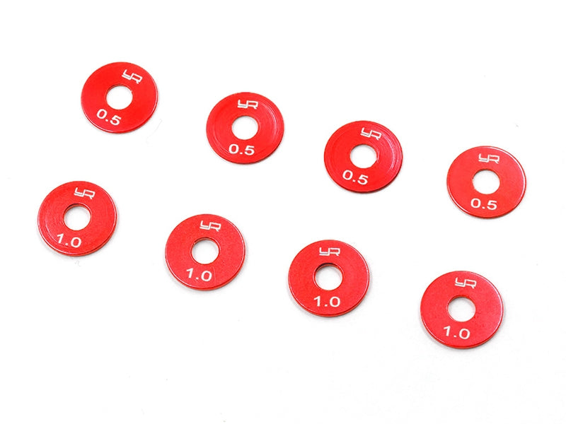 Yeah racing wheel spacers 0.5 1.0 set (8pcs) Various colours