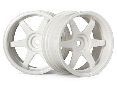 HPI TE37 Wheel 26mm White or Black (6mm Offset)