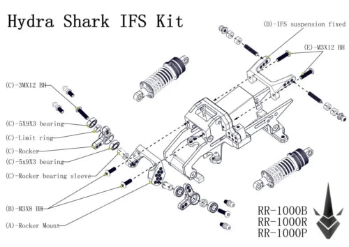 Rhino Racing Hydra Shark IFS Kit various colours RR-1000