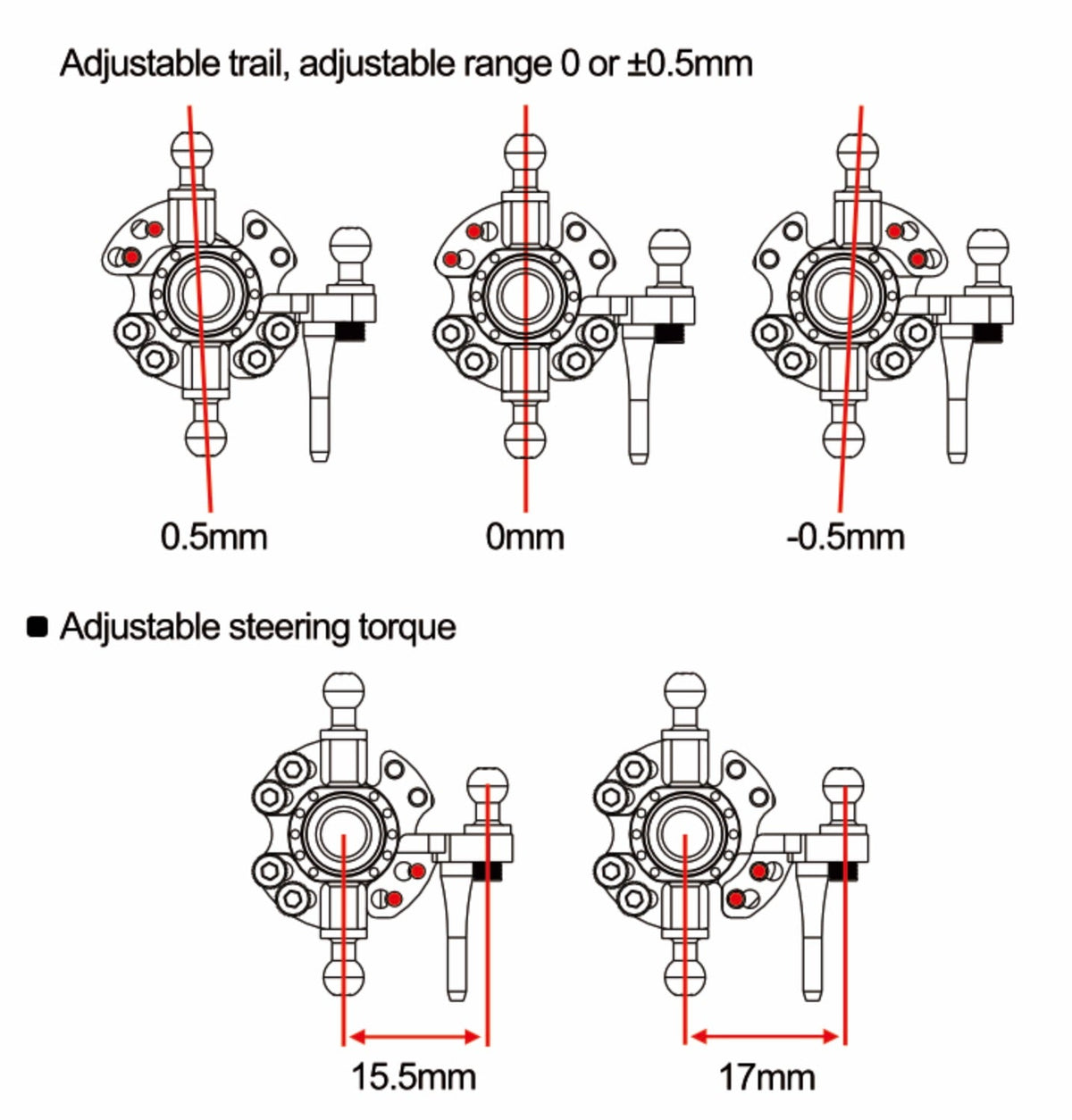 Rhino Racing SR Series Steering Blocks (RWD Knuckles) – RR-1405