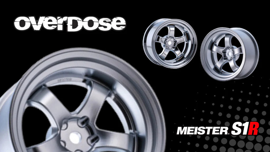 Overdose Work Meister S1R - Matte Chrome 7mm 1-10 Rims Wheels OD3952