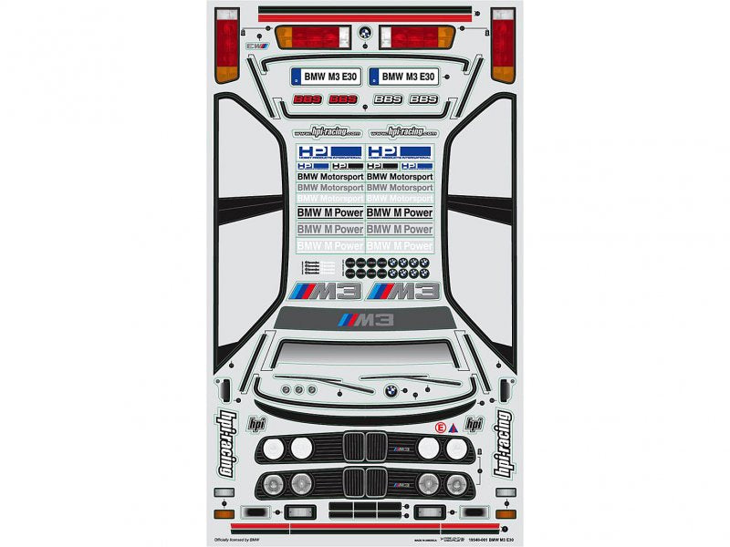 HPI BMW E30 M3 Body (200mm)
Part number: HP17540