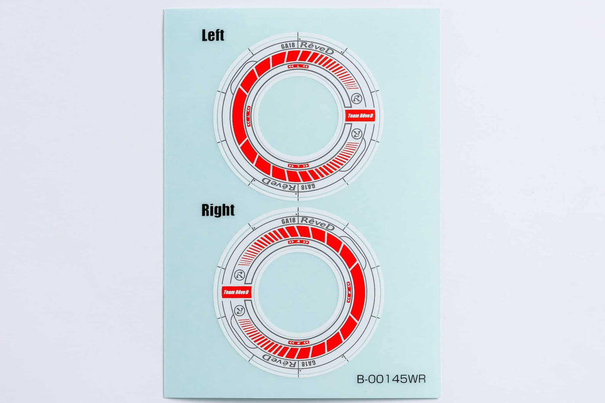 Reve D Wheel Sticker for RW-GA18 White/red RJ-WS01wr