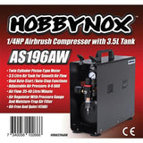 Hobbynox Airbrush Compressor 1/4HP 3.5L (0-6Bar) HNAS196AW