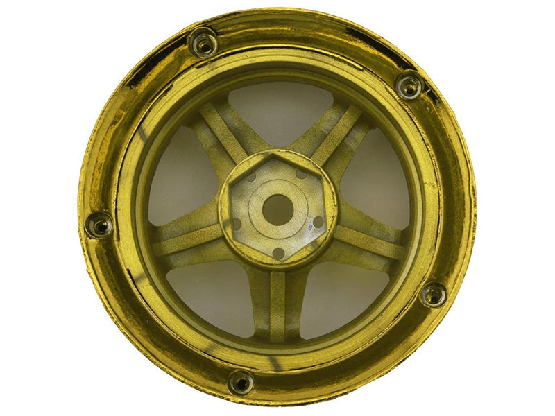 DS Racing Drift Element 5 Spoke Drift Wheels (Gold Chrome) (2) (Adjustable Offset) w/12mm Hex DE-031