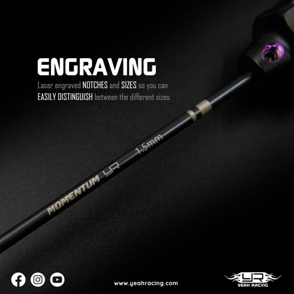 Yeah Racing Momentum 7075 Aluminum Pro Grade 2.5mm Hex Driver MMT-013