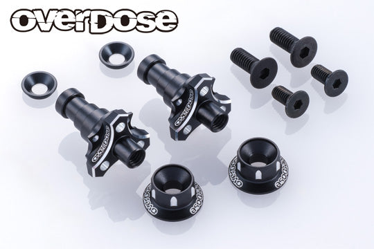 Aluminum One Piece Axle Shaft Type-2 (For OD/RWD) 5mm (RED PURPLE BLACK) [Overdose]
