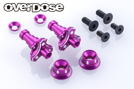 Aluminum One Piece Axle Shaft Type-2 (For OD/RWD) 5mm (RED PURPLE BLACK) [Overdose]