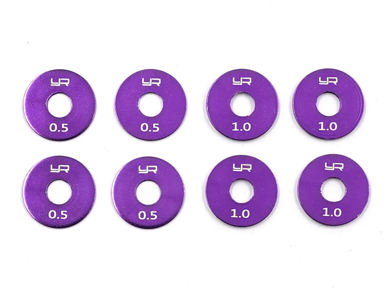 Yeah racing wheel spacers 0.5 1.0 set (8pcs) Various colours
