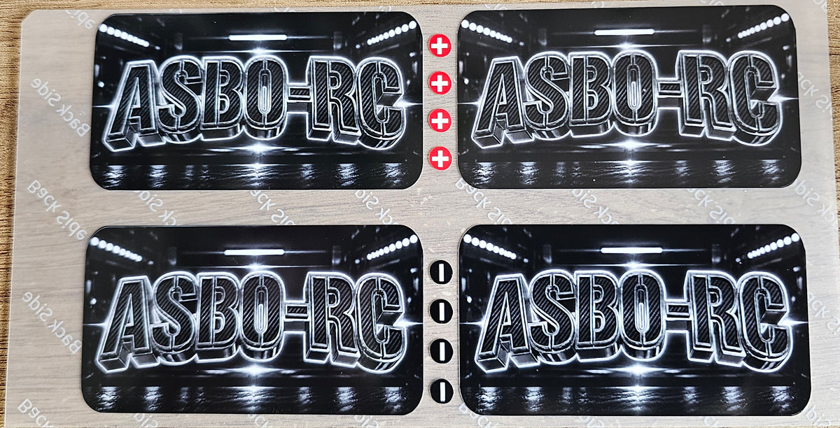 Asbo rc battery stickers