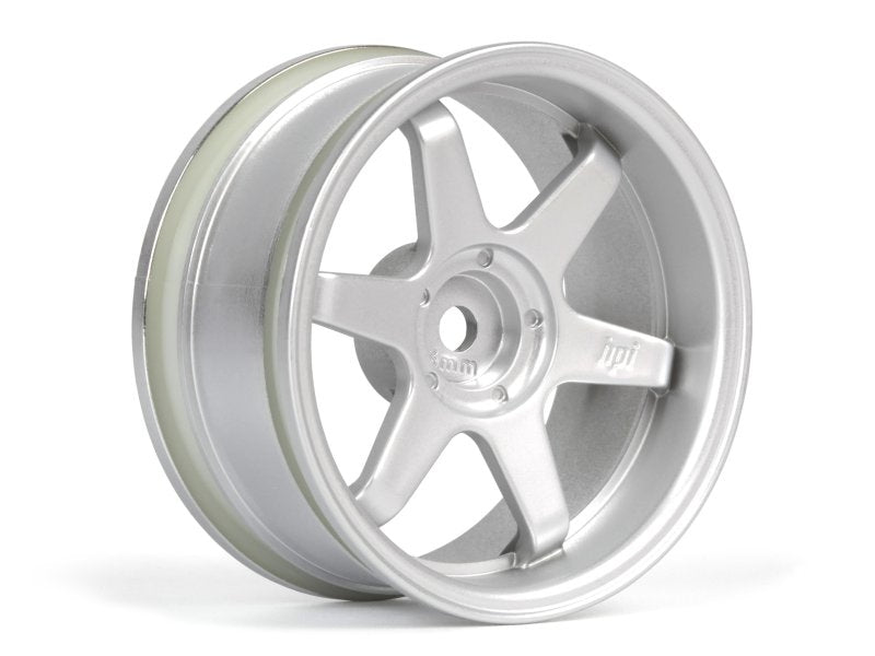 HPI TE37 Wheel 26mm Matte Chrome (6mm Offset)