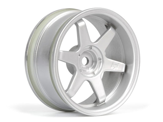 HPI TE37 Wheel 26mm Matte Chrome (6mm Offset)