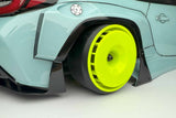 Reve D Drift Wheel GA18 Fluorescent Yellow 4mm Offset (2) RW-GA18Y4
