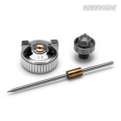 Hobbynox Ruby Needle & Nozzle Set 0.8mm HN001-02B