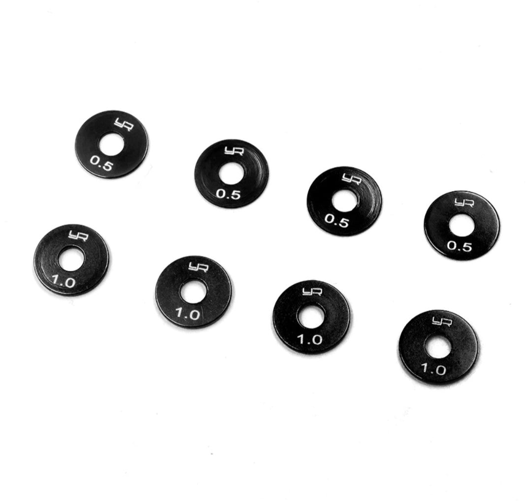 Yeah racing wheel spacers 0.5 1.0 set (8pcs) Various colours
