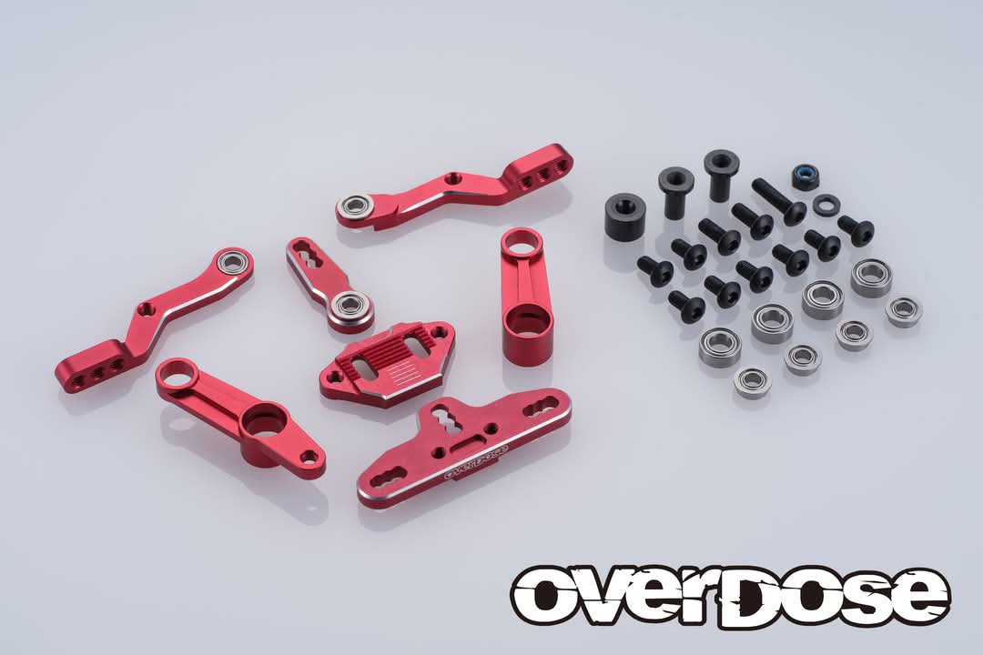 OVERDOSE トリプルリンクステアリング TYPE2 レッド オーバードーズ OVERDOSE OD392 Tripple Steering Wiper Set Typ-2 (For GALM) various