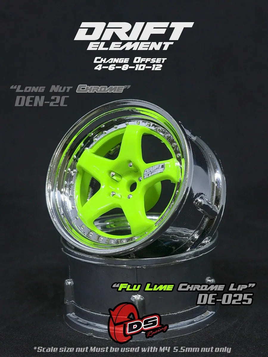 DS Racing 5 spokes (Flu LIME/ CHROME Lip) DS-DE-025