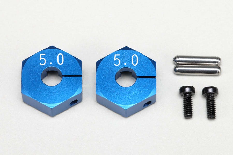 Yokomo Clamping Front Wheel Hub Blue Y2-011CBL5