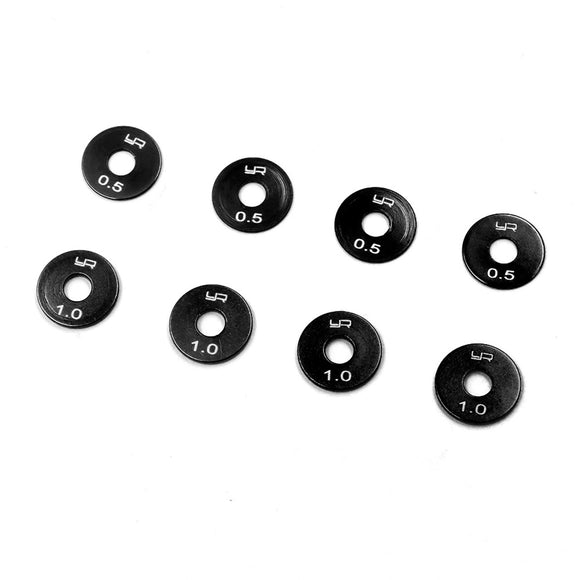 Yeah racing wheel spacers 0.5 1.0 set (8pcs) black