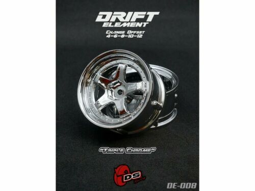 DS Racing Drift Wheels - Triple Chrome (Set of 2)