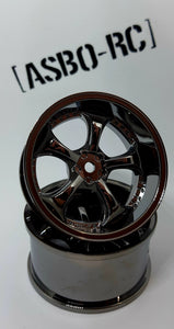 Overdose / OD2728B / Work VS KF / Color: Black Metal Chrome / Offset: 7mm 5mm  2pcs