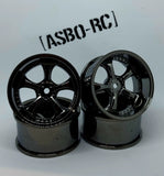 Overdose / OD2728B / Work VS KF / Color: Black Metal Chrome / Offset: 7mm 5mm  2pcs