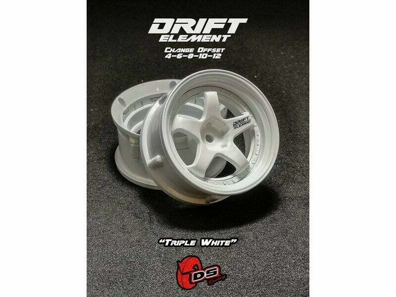 DS Racing Drift Wheels - White (Set of 2)