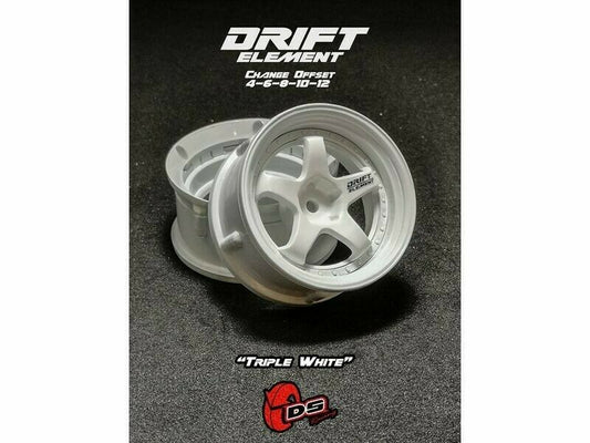 DS Racing Drift Wheels - White (Set of 2)