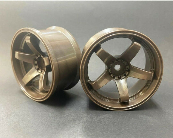 Rc Drift Wheels various offset high traction silver dot Topline set of 2