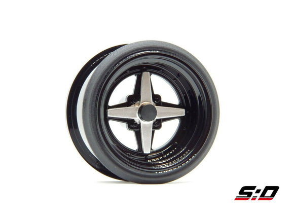 Scale dynamics RS-wantanabe silver +black  12mm offset asbo rc